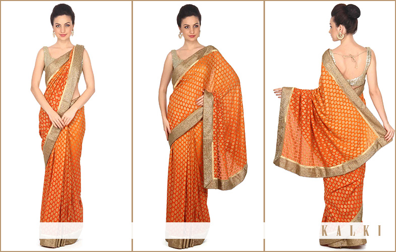 KALKI ORANGE SAREE