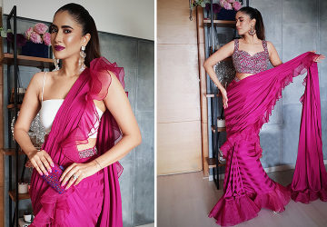 6 Superhit Bollywood Inspired Ruffle Sarees For Your Parties