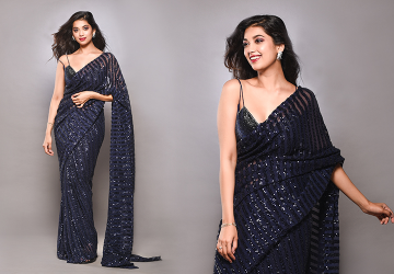 The Actress Digangana Suryavanshi Looks Sensuous In KALKI’s Shimmer Saree