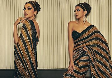 Deepika’s Striped & Blingy Saree Soiree At Cannes Is No Less Than A Story
