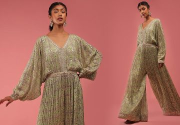 Simple Yet Trendy Organza Outfit For Weddings