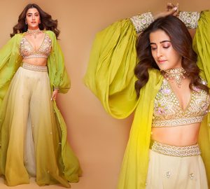 Nupur Sanon Looks As Fresh As Lime In This Green Palazzo Set From KALKI