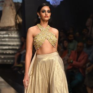 Staggering Golden Gown-Lehengas From Noor Collection