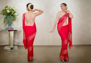 A Retro Trend In The Millennial World- Mumtaz Saree Draping Style