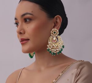 Let’s Get Festive Ready With Peacock Green Navratri Jewellery