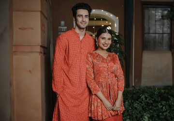 Men And Women Coordinating Outfits For Lohri Celebrations
