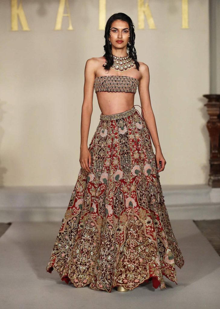 Maroon Velvet Bridal Lehenga With Zardosi And Patch Work